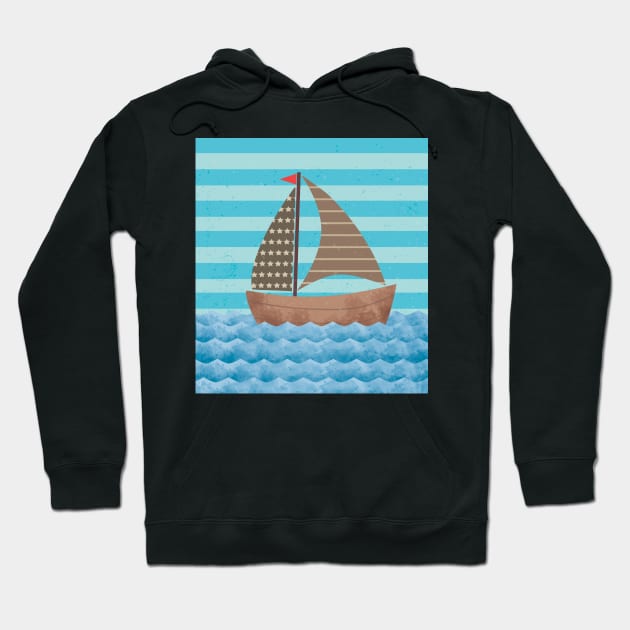 Sailboat in the sea Hoodie by sj_arts